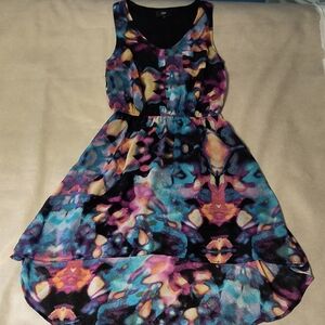 Vibrant Sleeveless High-Low Dress